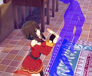 Konosuba hentai - megumin håndjob med cumshot i ansigtet - japansk asiatisk manga anime spil porno