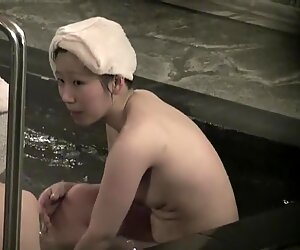 Asian milf in nothing but towel on her head in the pool nri103 00