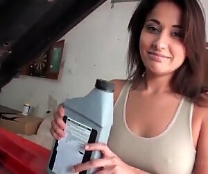 Teen appealing latina sucking strong shaft in POV