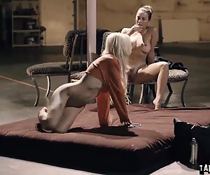 Kenzie Reeves gets her pussy eaten by Abigail Mac as she bends her ass over