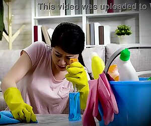 Japanese Maid Cleans Up My Sticky Cum