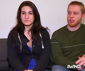 Sexy couples massaging their naked bodies all in the same room.