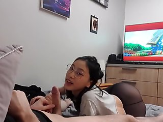 Hoc sinh trung quoc, korean footjob