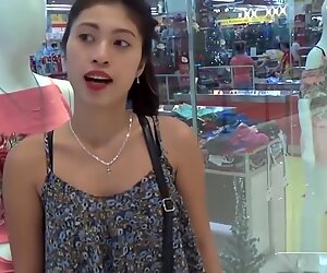 Phillipinne slut is seduced at local mall into coming home for hot action