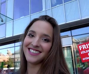 Brunette Czech babe fucked by stranger