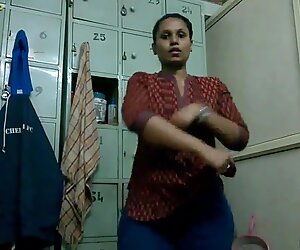 Indian College Girl Changing Her Sports Wear After Gym Homemade
