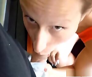 German Amateur Sucking Cock In A Train