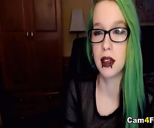 Hot College Nerdy Babe Teasing her Viewers