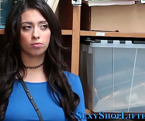 Teen brunette shoplifter